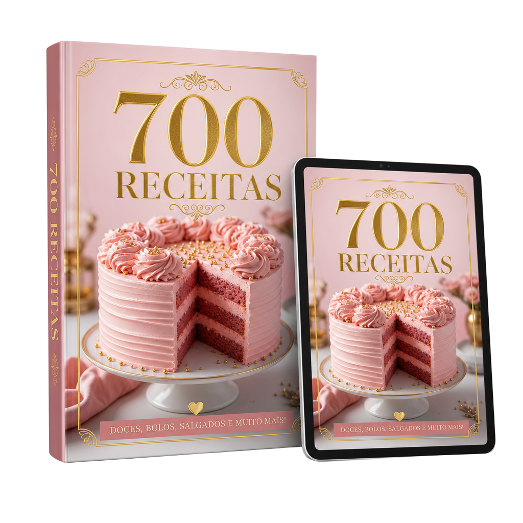 Mockup 3D do e-book 700 Receitas
